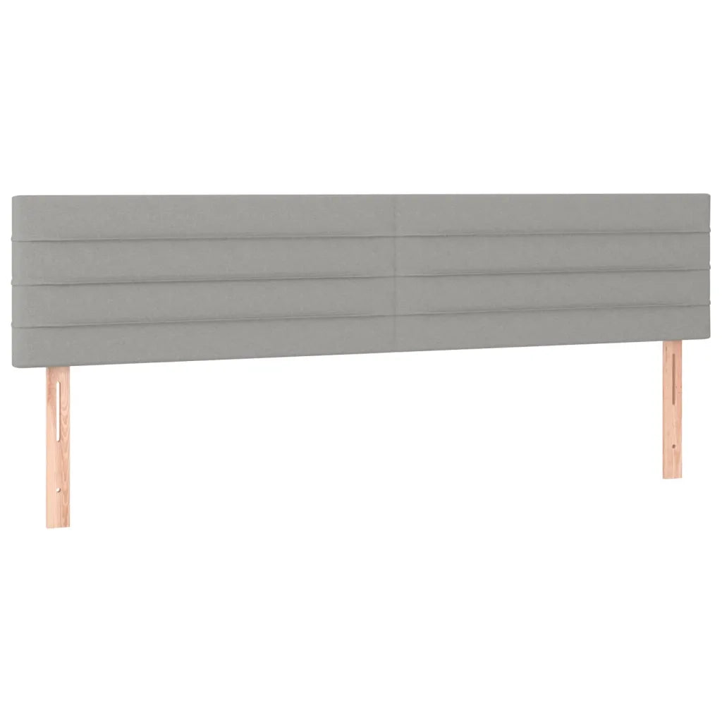 Letto a Molle Materasso e LED Grigio Chiaro 200x200 cm Tessuto cod mxl 51653