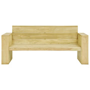 Panca da Giardino e Cuscini Grigi 179cm Legno Pino Impregnato 3065757