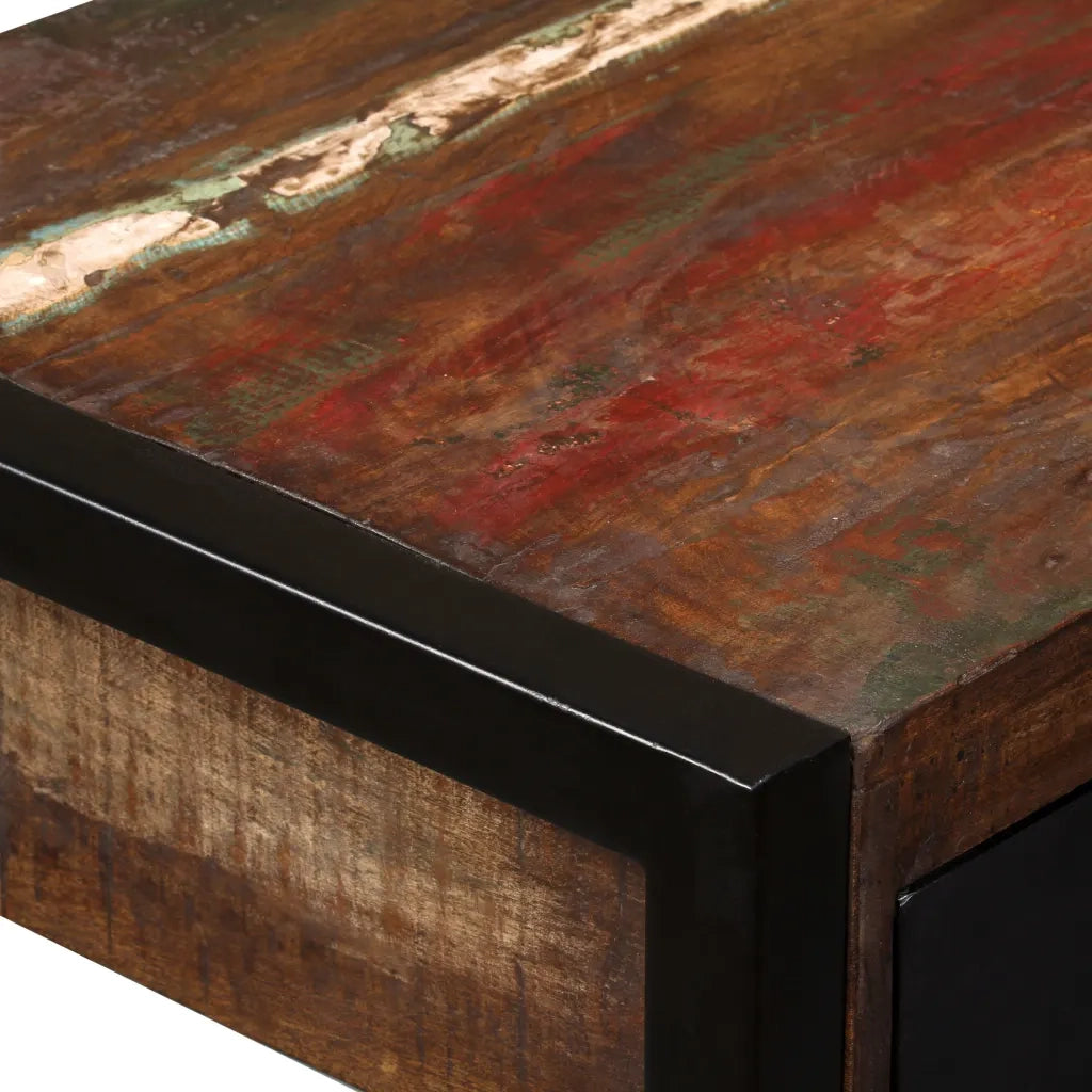 Scrivania a 2 Cassetti Legno Massello di Recupero 120x50x76 cm 244905