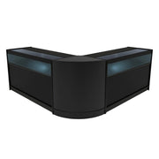 Set Banconi Negozio Iris LED B1500 CM60 Nero con Vetrina e Serratura