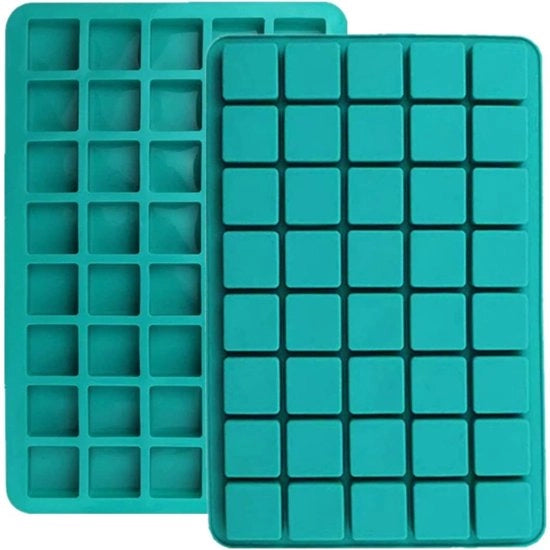 Forme di ghiaccio in silicone a forma di cubetto - 2 pezzi - Forme di ghiaccio - Forme per ghiaccio - Libero da BPA - Silicone di alta qualità - Forme di ghiaccio per lavastoviglie - per cocktail, whisky, bevande fredde