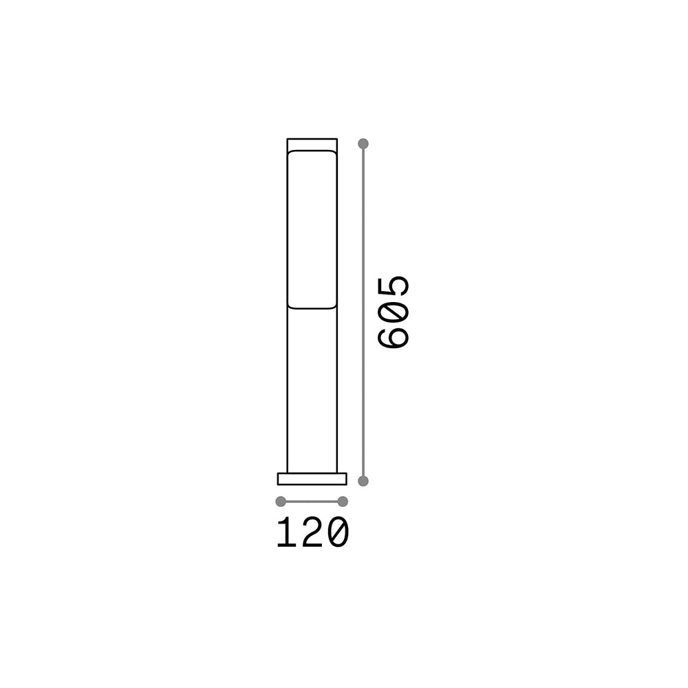 Piantana Moderna Etere Alluminio-Plastiche Antracite Led 10W 4000K Luce Naturale