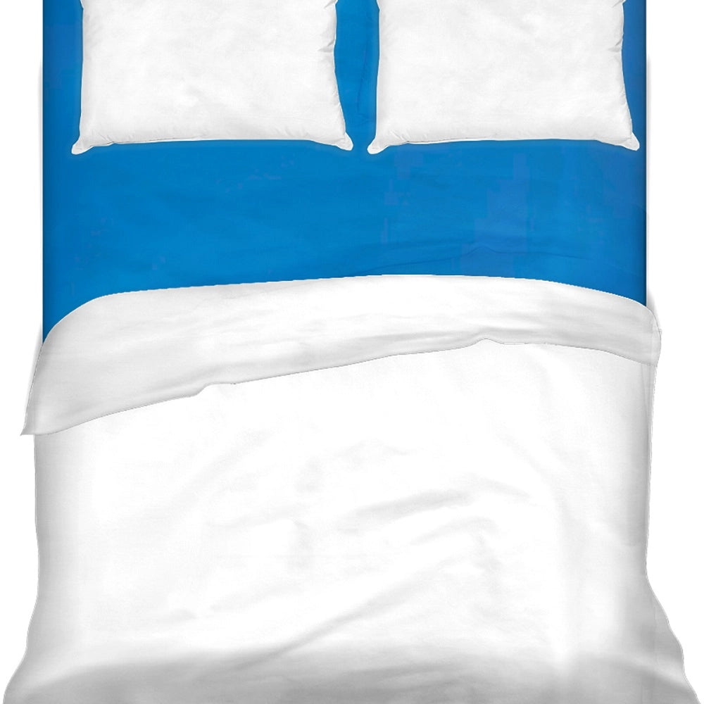 Lenzuolo letto sotto con angoli 100% puro cotone Made in Italy tinta unita Avio - 1 Piazza e mezza