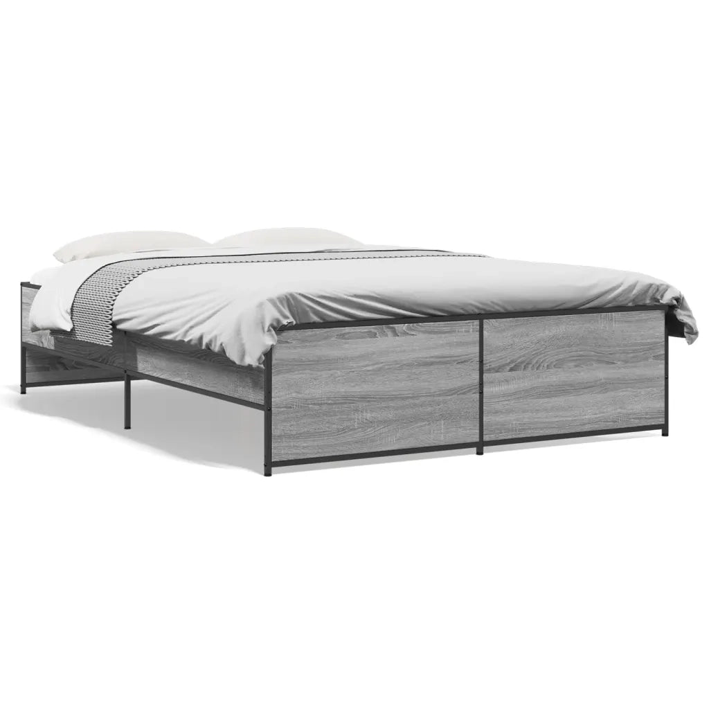 Giroletto Grigio Sonoma 120x200 cm in Legno Multistrato Metallo 3279895