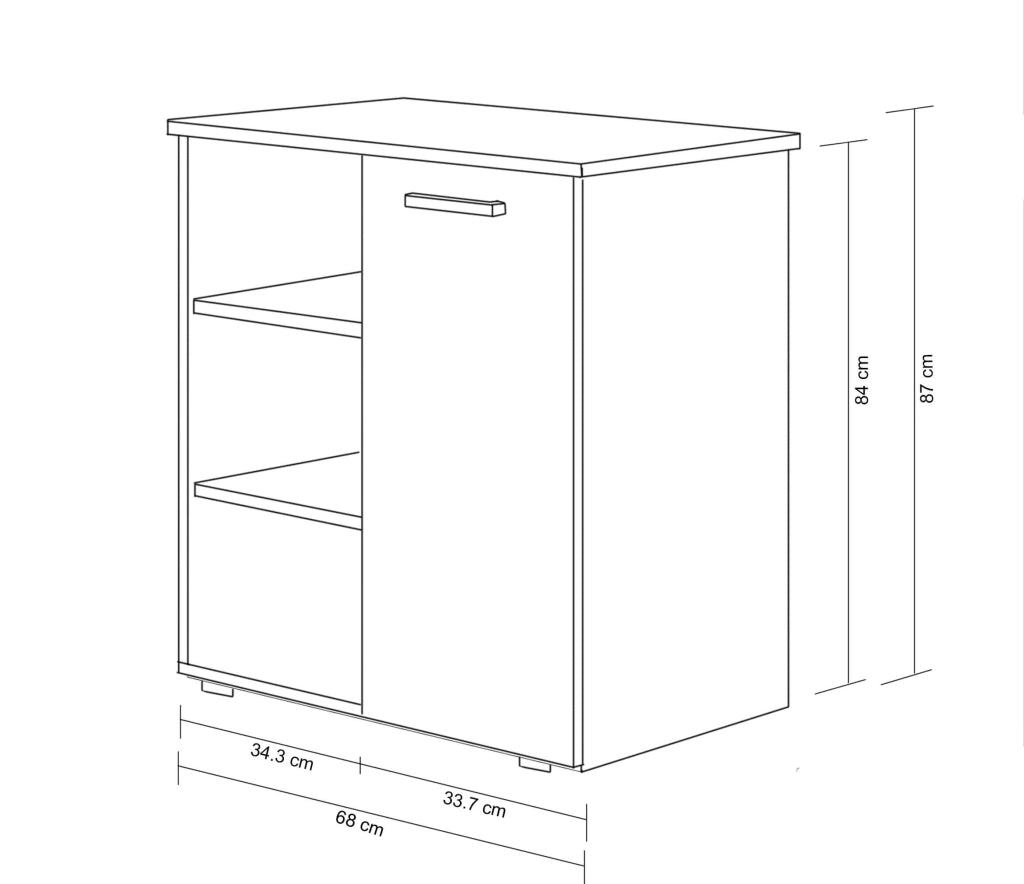 Mobile Ingresso Moderno Salvaspazio in Legno Composito cm 68x35x87 - LOUIS