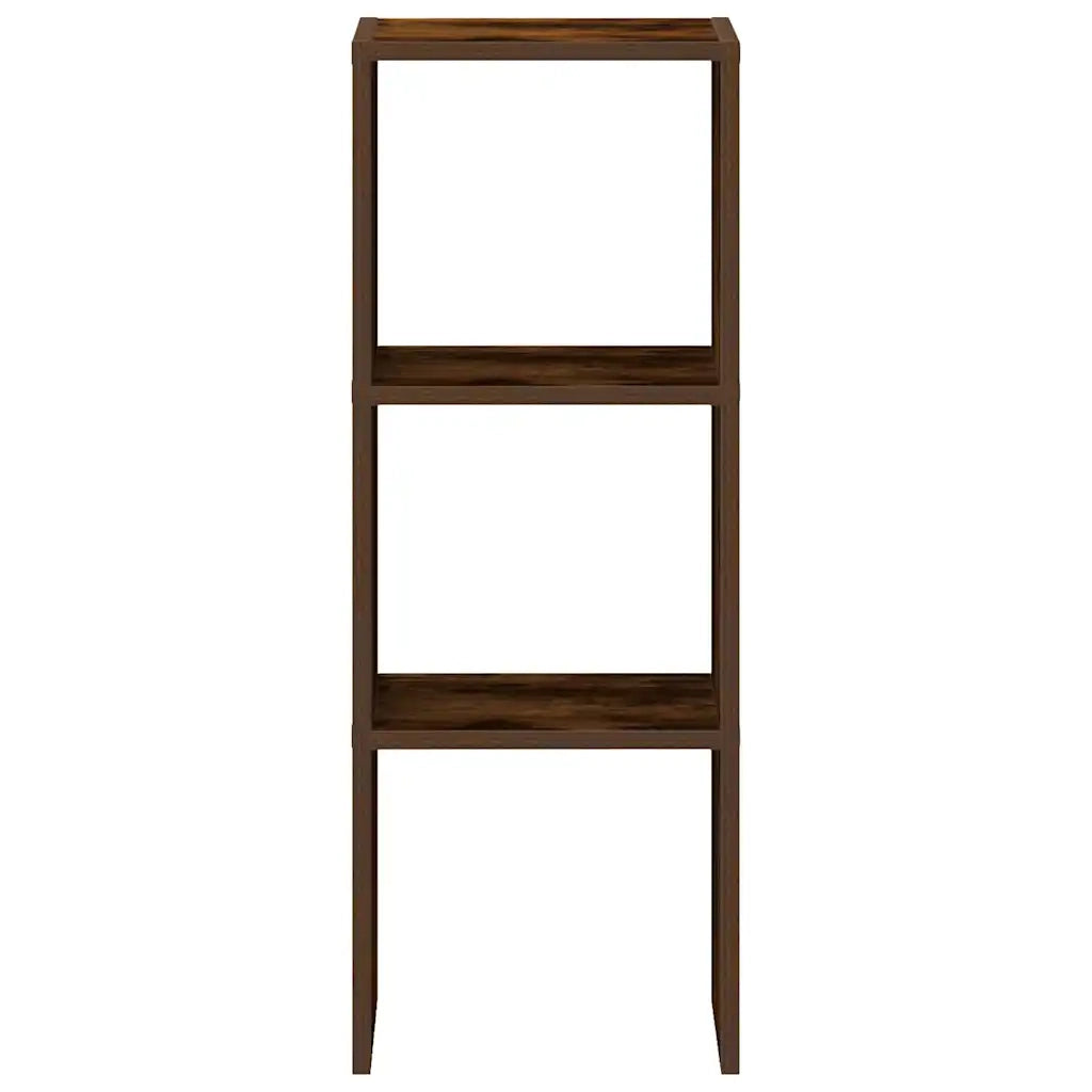 Libreria Impilabili Rovere Fumo 30x30x80 cm Legno Multistrato 858811