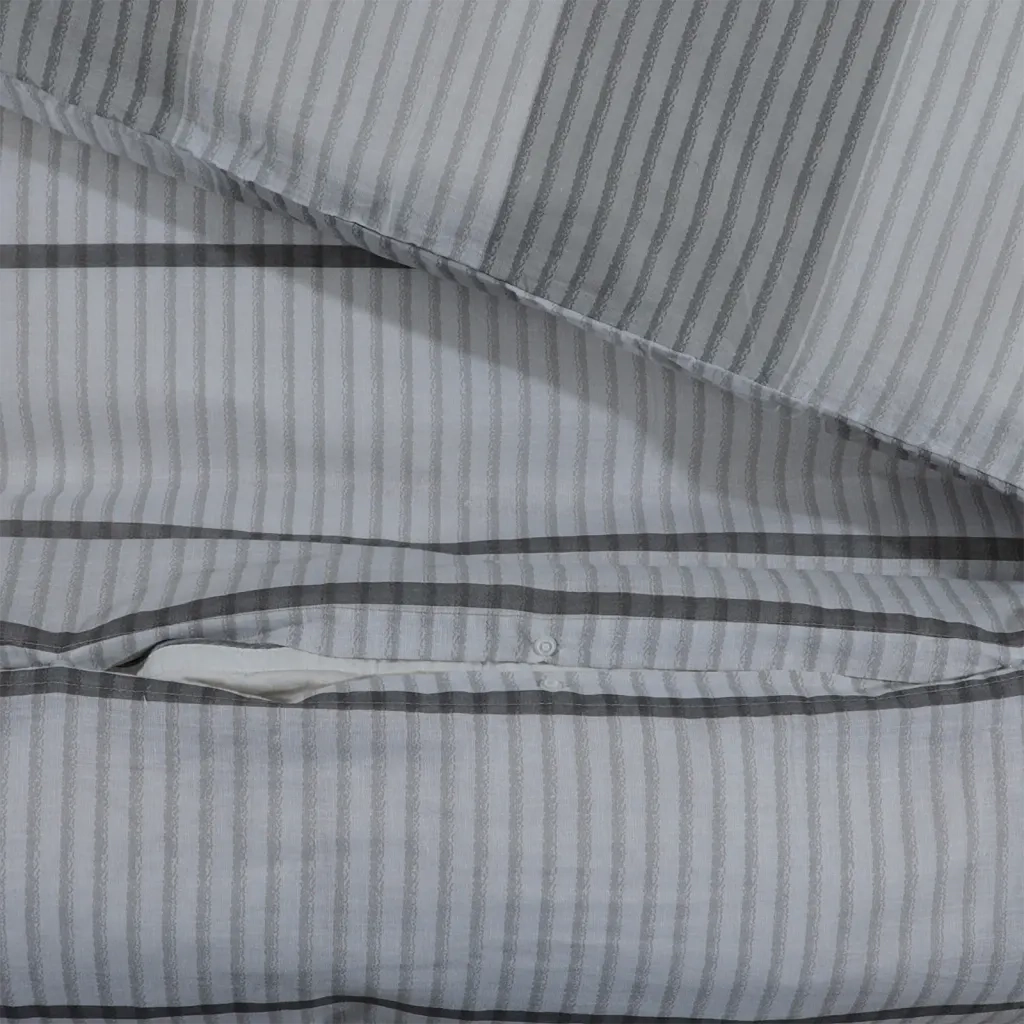 Set Copripiumino Grigio 225x220 cm in Cotone 136445