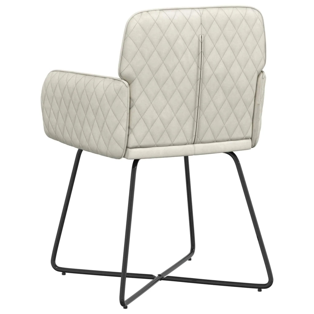 Sedie da pranzo 4 pz Velluto Crema 59 x 56,5 x 86 cm 3428215