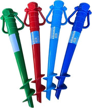 Penne per terra per ombrellone da spiaggia - Accessori da spiaggia in diverse colori 42 cm (rosso)