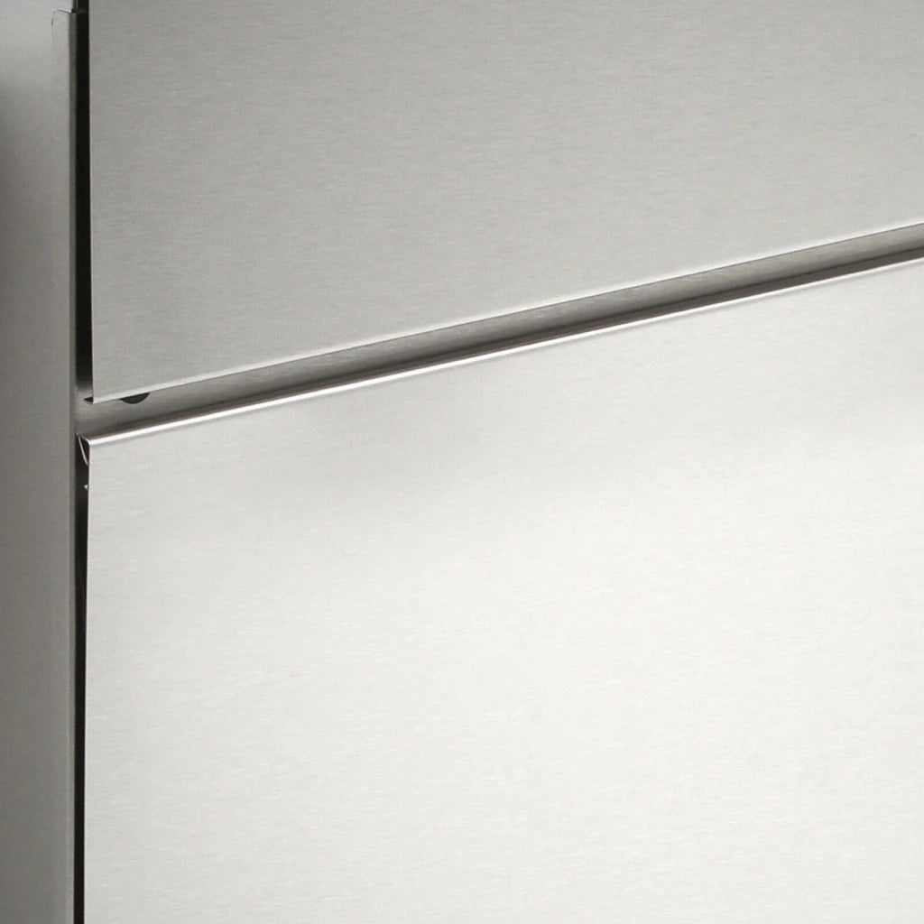 Cassetta postale di design con scomparto per giornali acciaio inox argento 16_0000095