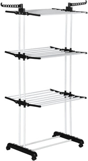 Carrello Opvougbile a 3 Livelli con Ruote con Freni per Pesi fino a 70 KG - 73 cm x 64 cm x 177 cm
