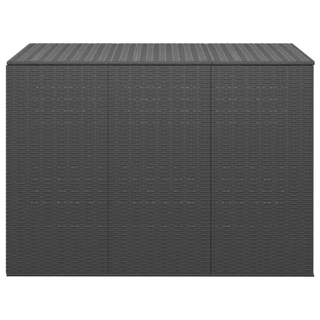 Contenitore da giardino in resina di vimini/cuscino 145 x 100 x 103 cm nero 02_0013163