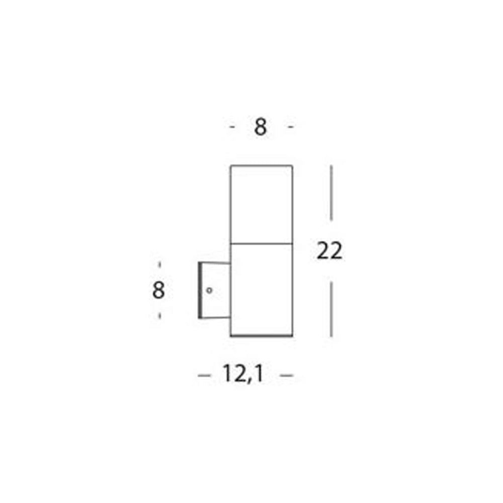 Applique Da Esterno Moderna Kube Alluminio E Termoplastica Bianco Led 7W 4000K