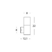 Applique Da Esterno Moderna Kube Alluminio E Termoplastica Bianco Led 7W 4000K