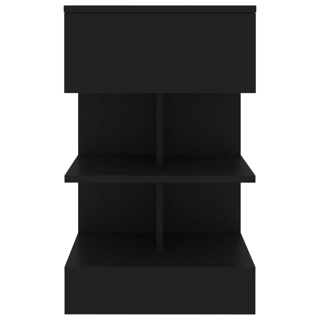 Comodini 2 pz-Set di 2 Tavolino da notte Neri 40x35x65 cm