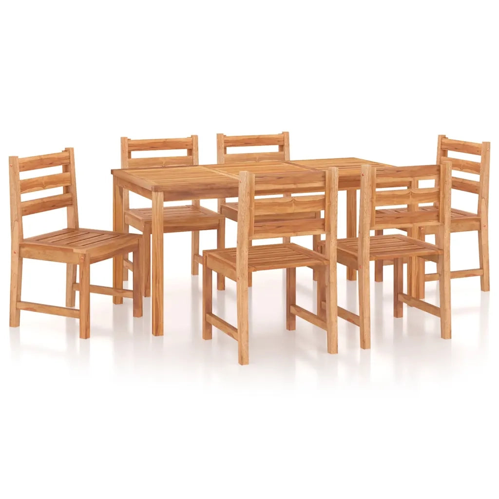 Set da Pranzo da Giardino 7 pz in Legno Massello di Teak 3157188