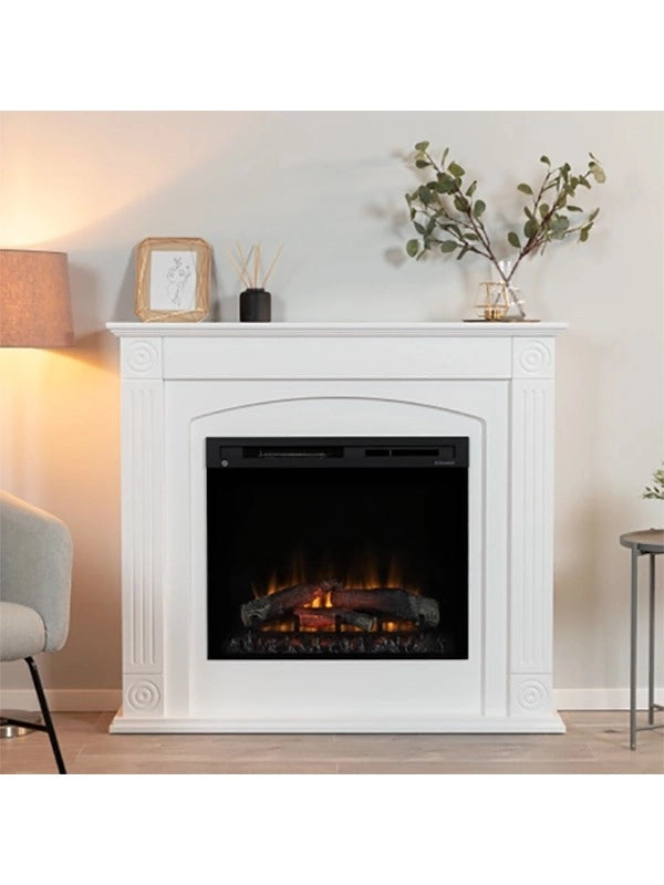 Caminetto Elettrico Da Pavimento A Libera Installazione A LED - Bianco opaco 23"- 107x100x29 - ATRATO