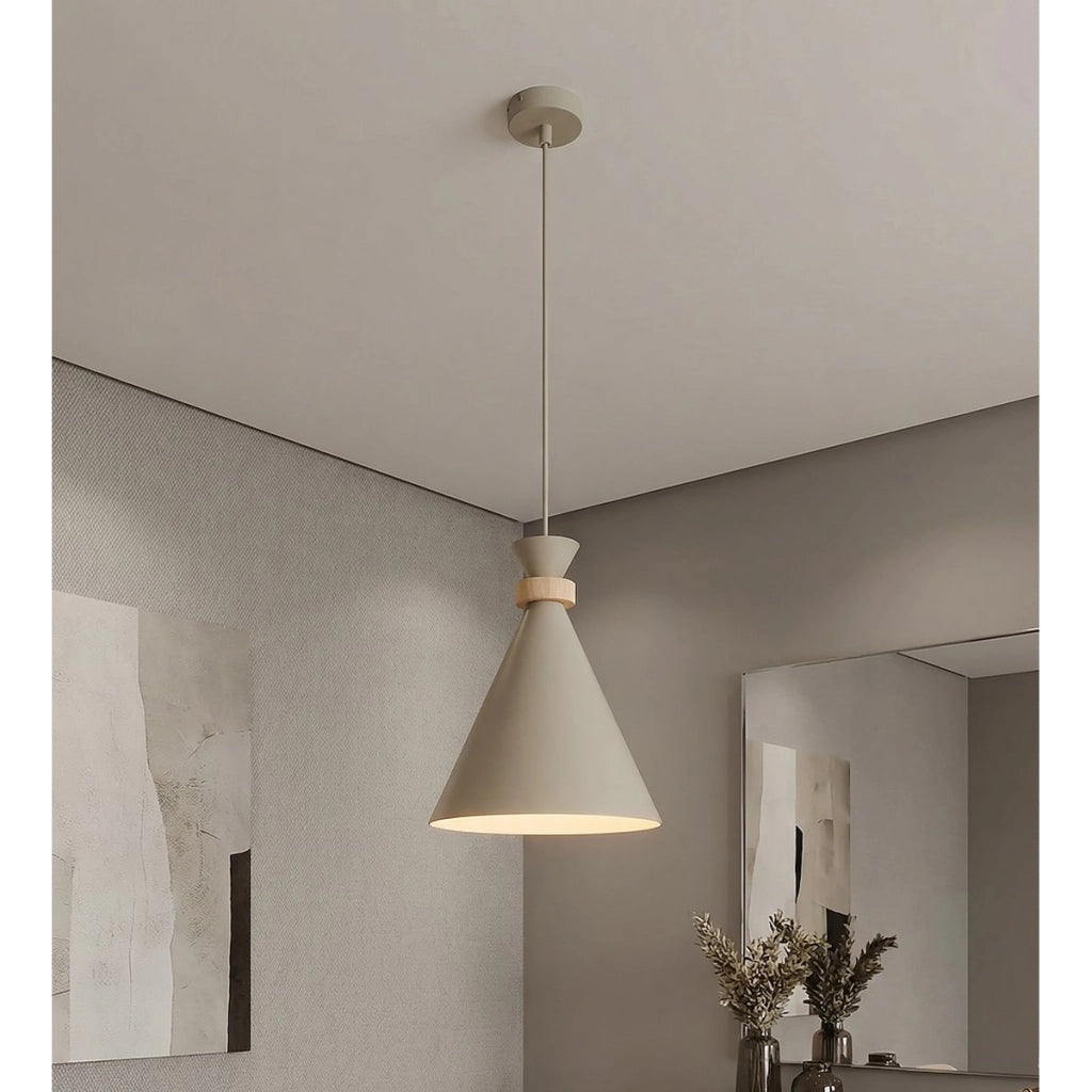 Lampada a sospensione ZERO in acciaio color mokka