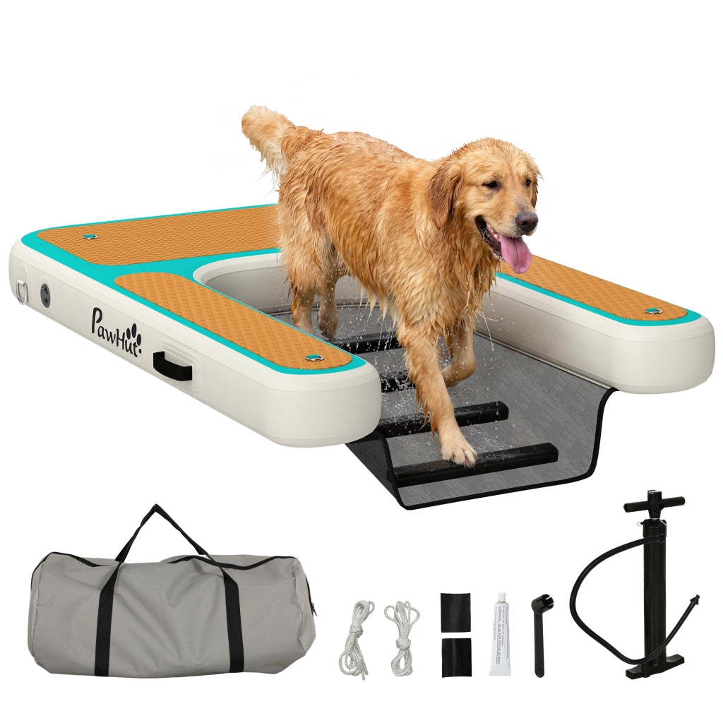 Rampa per Cani Gonfiabile ¨C zephmum ¨C Arancione 151x102 cm