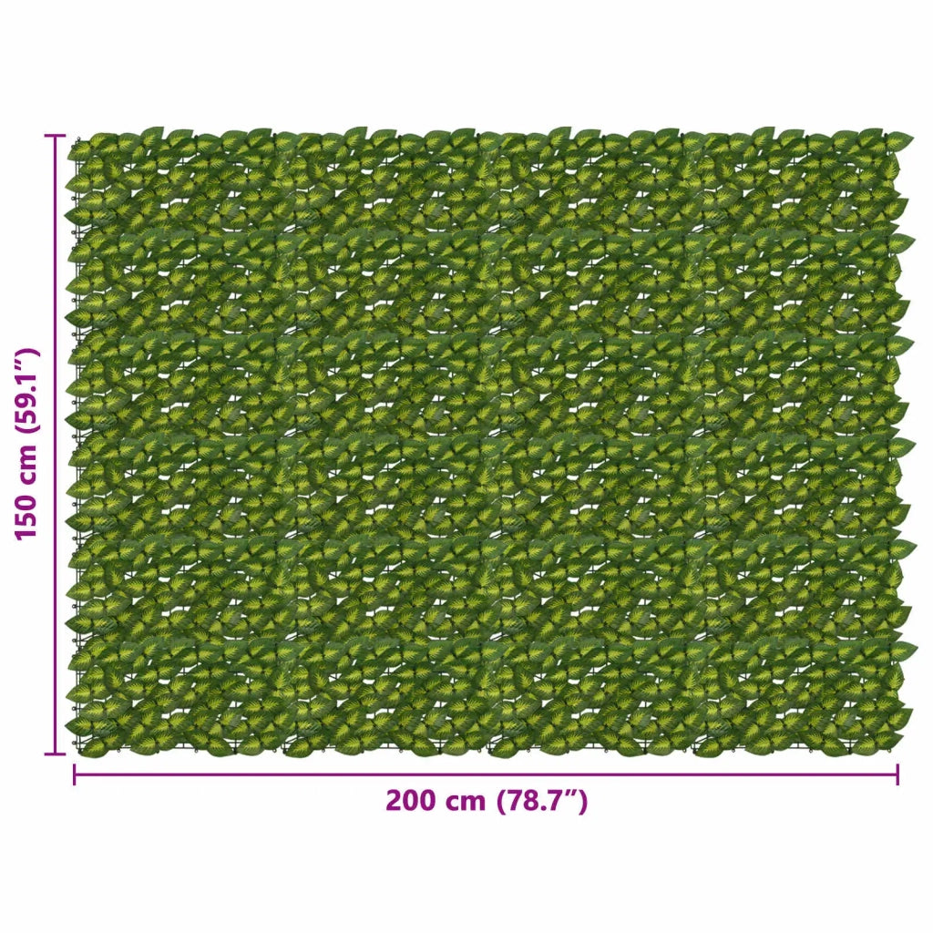 Schermo per balcone con foglie-Pannello per balcone Verde e Giallo 200 x 150 cm 818522