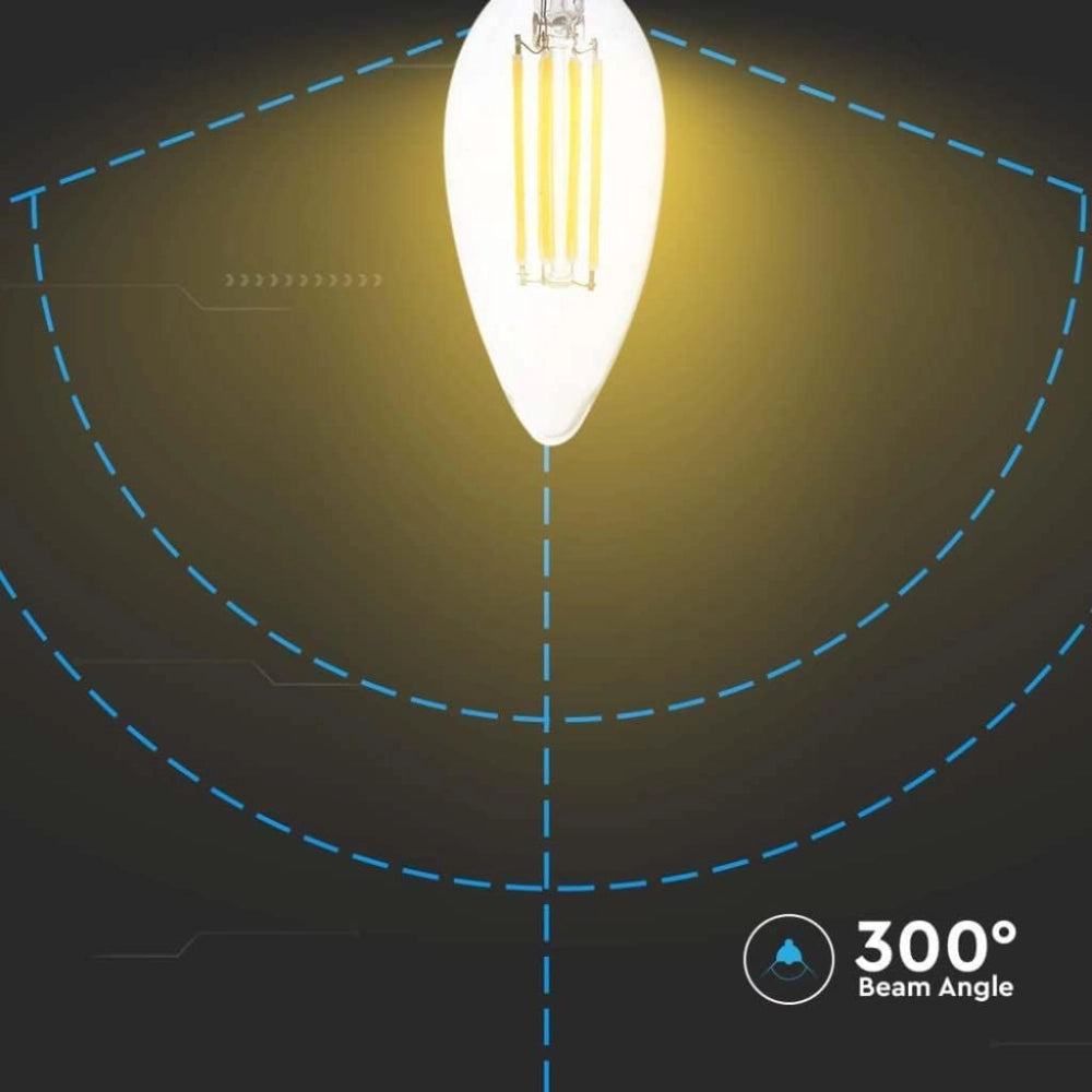 Optonica lampadine led a filamento c35 e14 4w alta efficienza e lunga durata *** temperatura colore lampada 4500k bia...