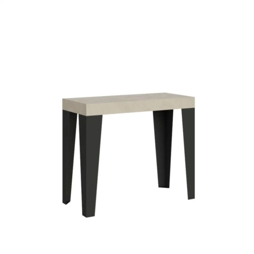 Consolle allungabile 90x40/300 cm Flame cashmere gambe antracite