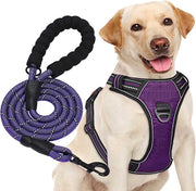 Harnas per cani senza trazione Adattabile cinturone per cani riflettente Oxford Easy Control medio con cinghia pesante inclusa