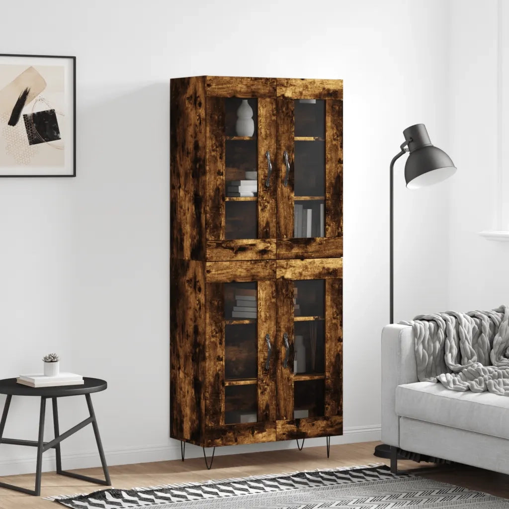 Credenza Rovere Fumo  69,5x34x180 cm in Legno Multistrato 3198310