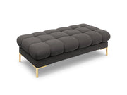 Cosmopolitan Design - Panca "Bali" 2 posti in velluto grigio scuro 