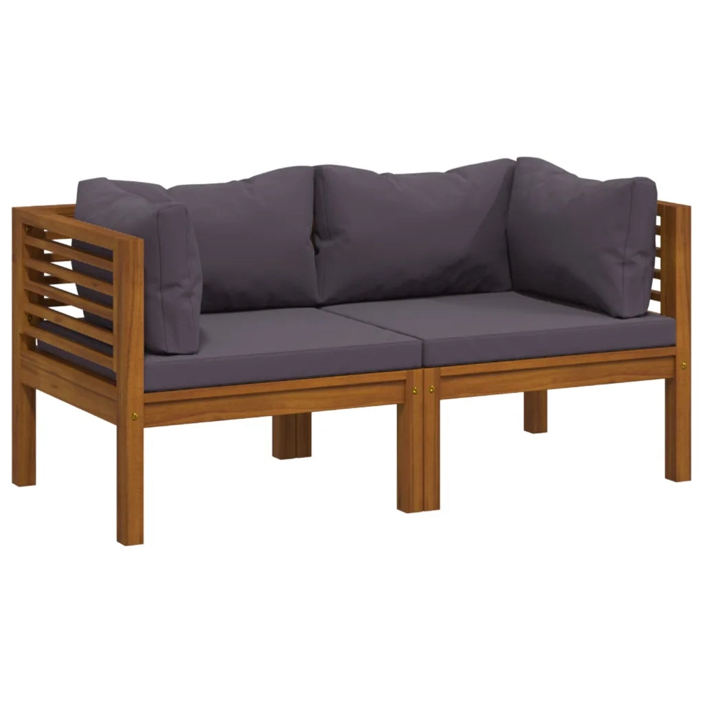 Divano da Giardino 2 Posti con Cuscino Legno Massello di Acacia 3086899