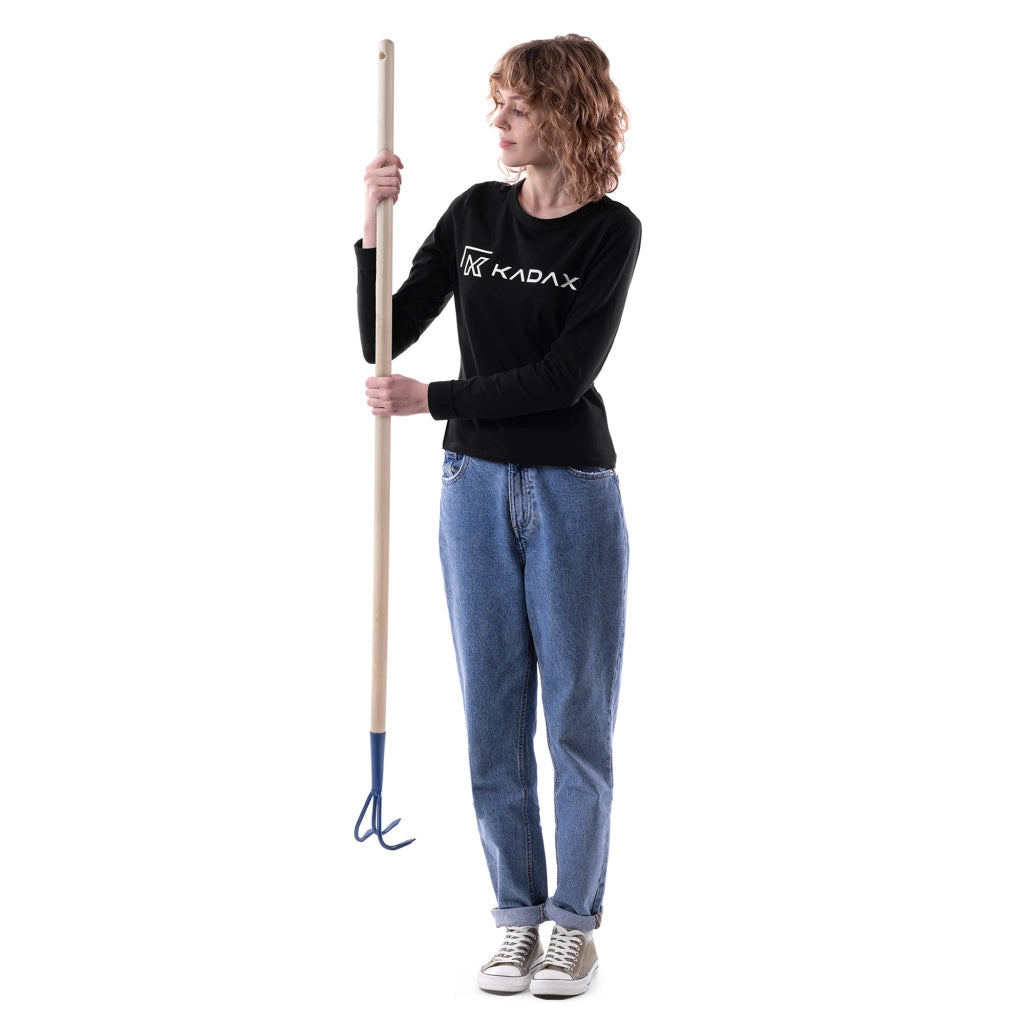 KADAX Coltivatore manuale per terreno, allentatore per giardino, 142 cm di terra, artigli robusti