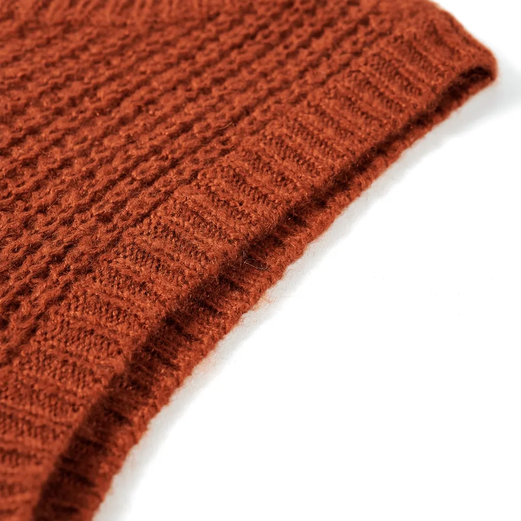 Gilet per Bambini Lavorato a Maglia Cognac 116