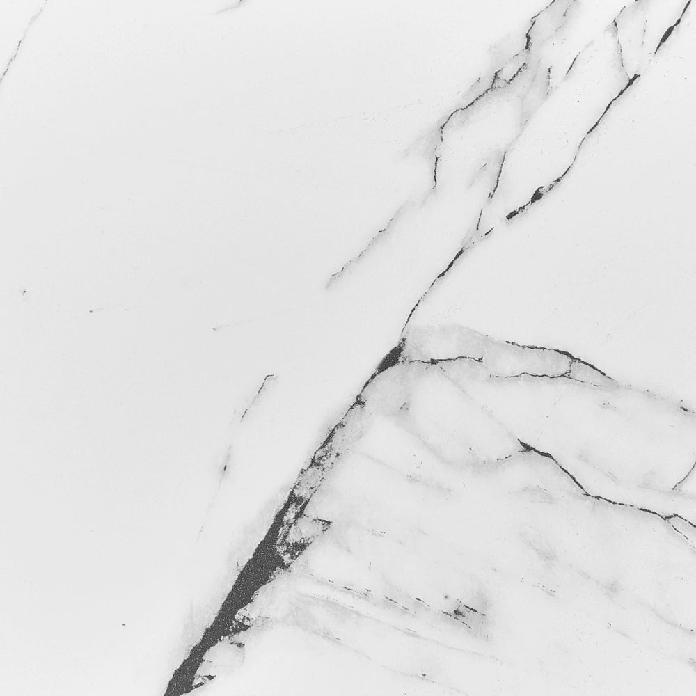 Tavolino moderno effetto marmo gambe in metallo bianco e nero 110 x 60 cm soggiorno