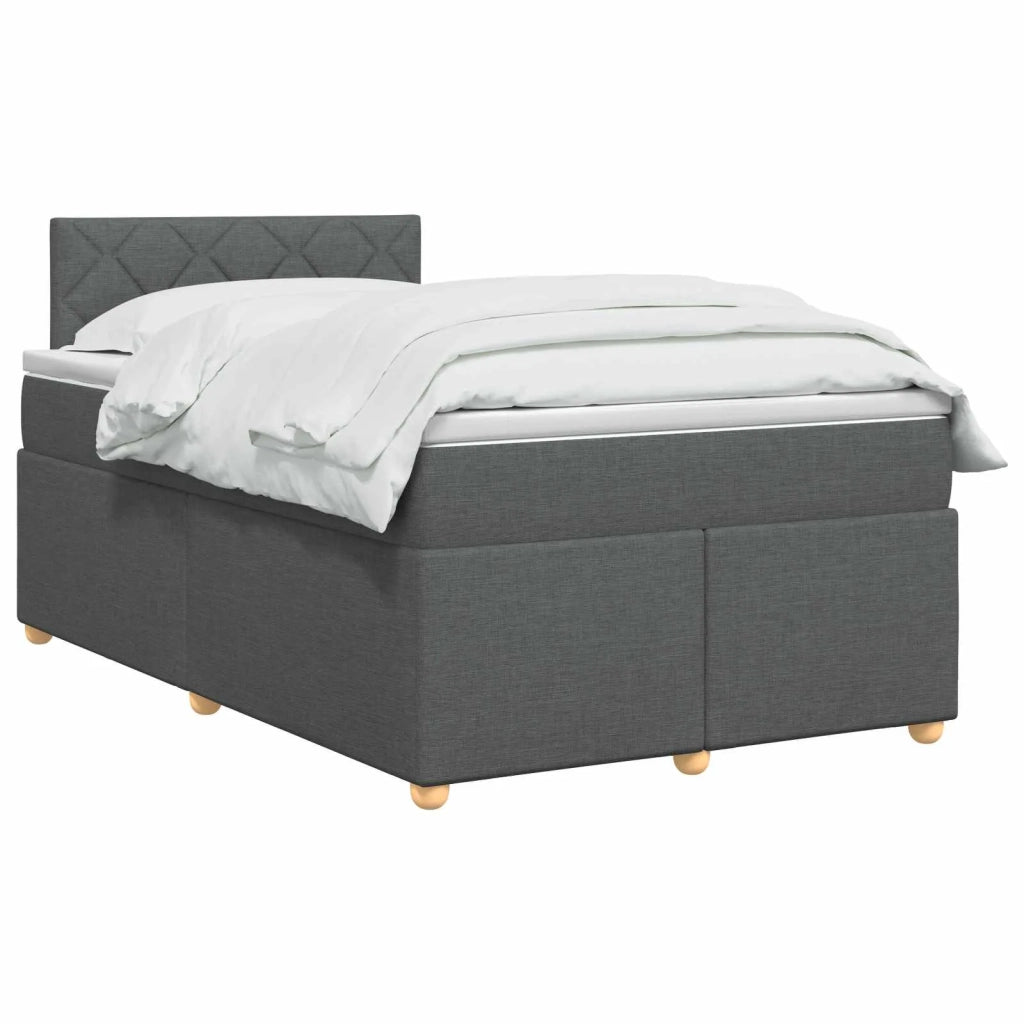 Letto box spring con materasso Grigio Scuro 120 x 200 cm 3450938