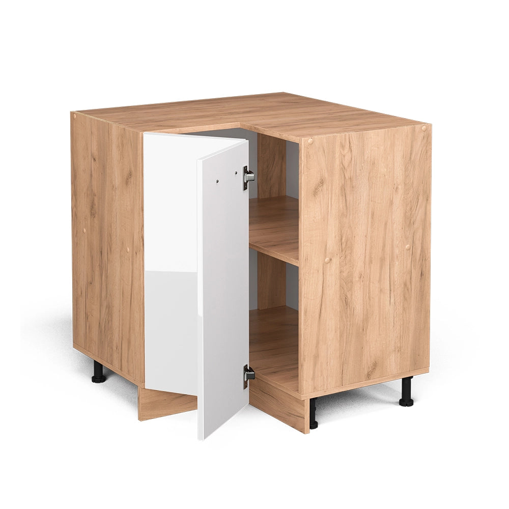 Vicco Mobile ad angolo cucina Bianco lucido 75.6 cm , PL Antracite