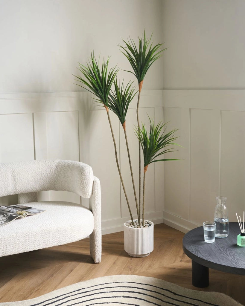 Pianta artificiale in vaso Uso interno Decorazione in plastica con vaso verde 165 cm Accessorio decorativo per interni
