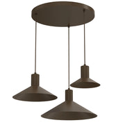 Lampada sospesa Nox 3xGU10 bronzo acciaio Luminex