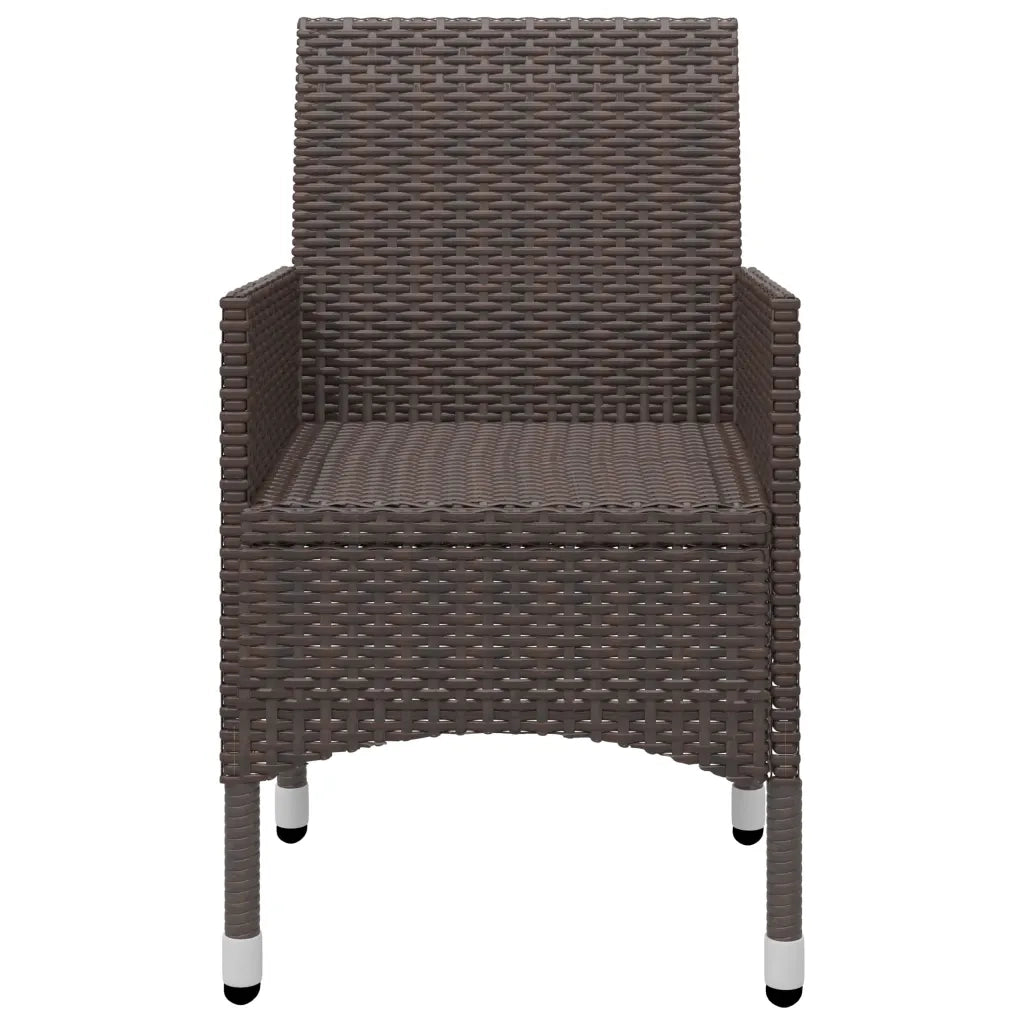 Set Mobili da Pranzo per Giardino 3 pz Marrone cod mxl 36083