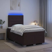 Letto box spring con materasso Marrone Scuro 120 x 200 cm 3454848