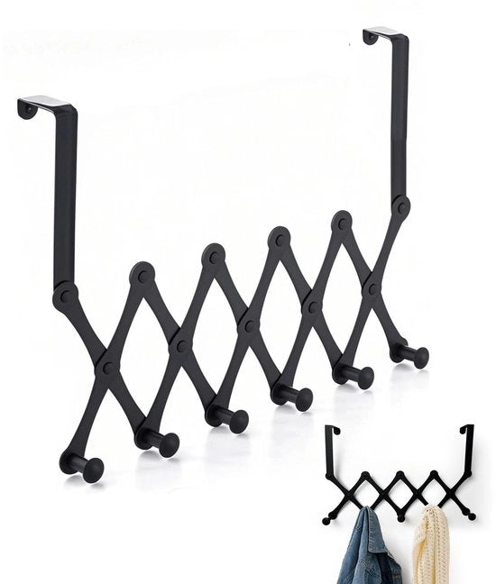 Hanger per porta con 5 ganci, robuste ganci per abbigliamento per la porta, hanger per porta per appendere giacche, borse e altro, hanger per porta spazievendente per camera da letto, bagno