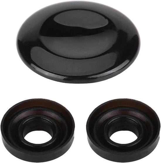 Kit di riparazione per joystick - Copertura del pulsante centrale - Gomme adesiva - Adatto per A4/A5/A6/Q5/Q7 - Plastica - Nero opaco - Copertura del pulsante