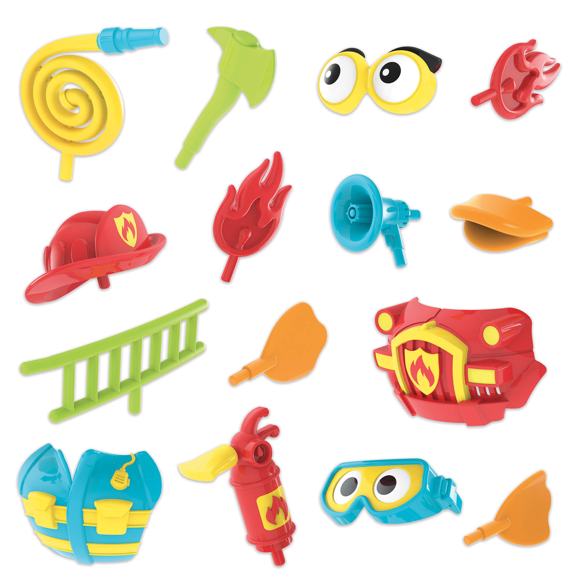 Anatra per Bagnetto con Accessori Yookidoo Jet Duck Create Firefighter 40172