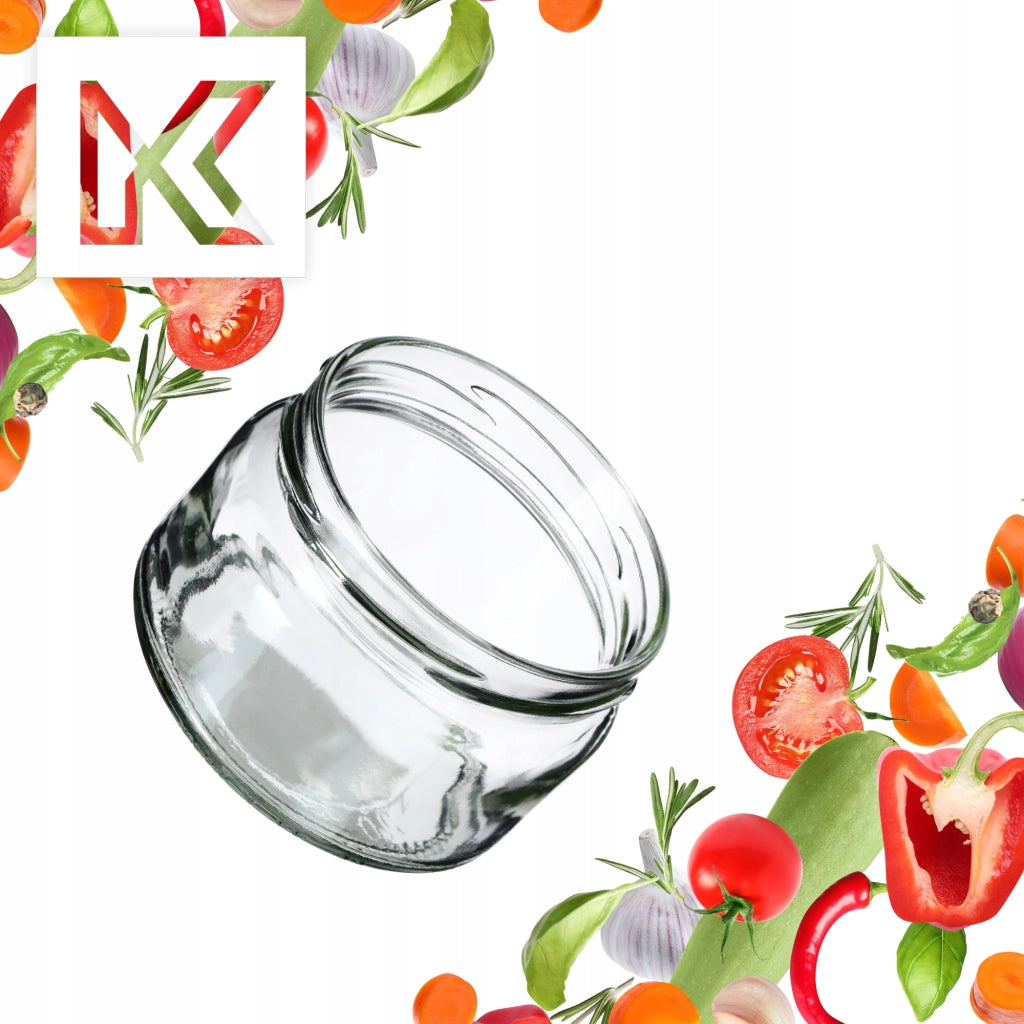 KADAX 50 barattoli di vetro da 250 ml per conserve di miele e marmellata per candele