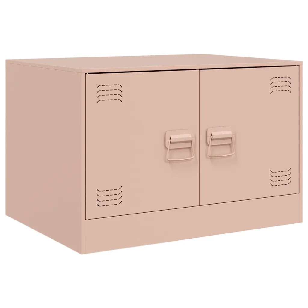 Tavolino da Salotto Rosa 67x50x44 cm in Acciaio 841728