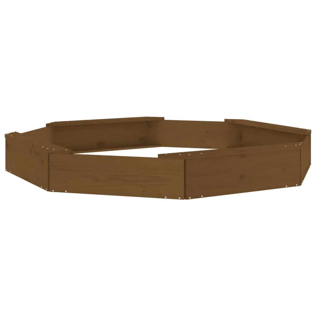 Sabbiera con Sedute Ambra Ottagonale in Legno Massello di Pino 825019