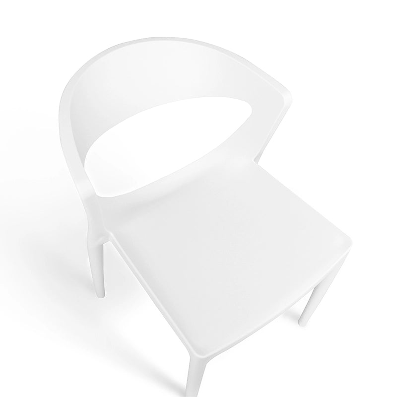 Set di 2 sedie impilabili in plastica bianca – Gaia - SD08GAPP