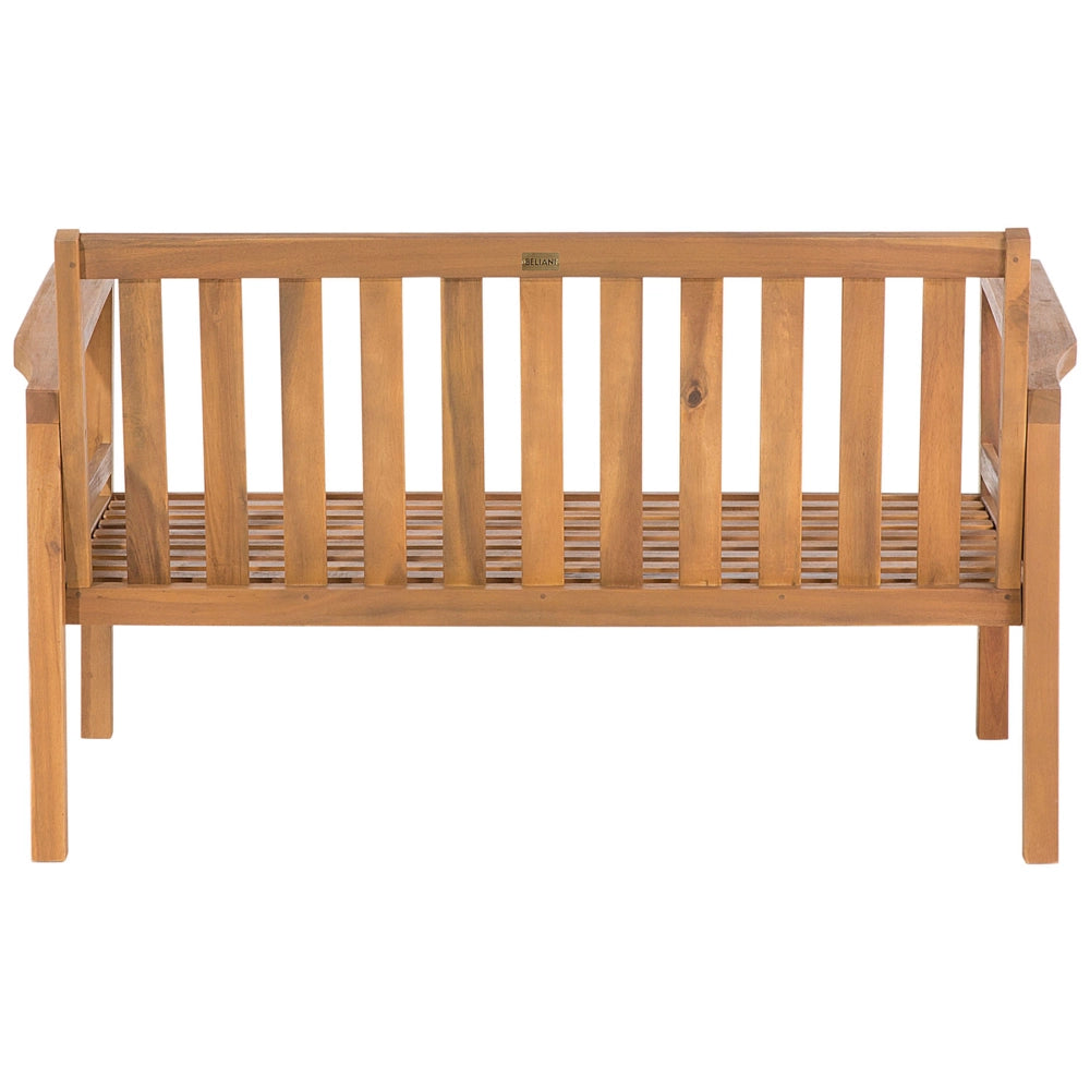 Set da giardino da 5 pezzi in marrone chiaro certificato con cuscini grigio chiaro divano poltrona tavolino