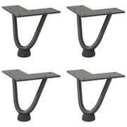 Set di 4 gambe a forcina per tavolino 10 cm design moderno finitura opaca in acciaio antracite 02_0056709