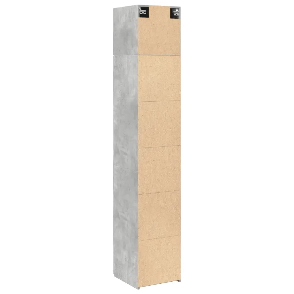 vidaXL Mobile Sottile Grigio Cemento 40x42,5x225 cm in Truciolato