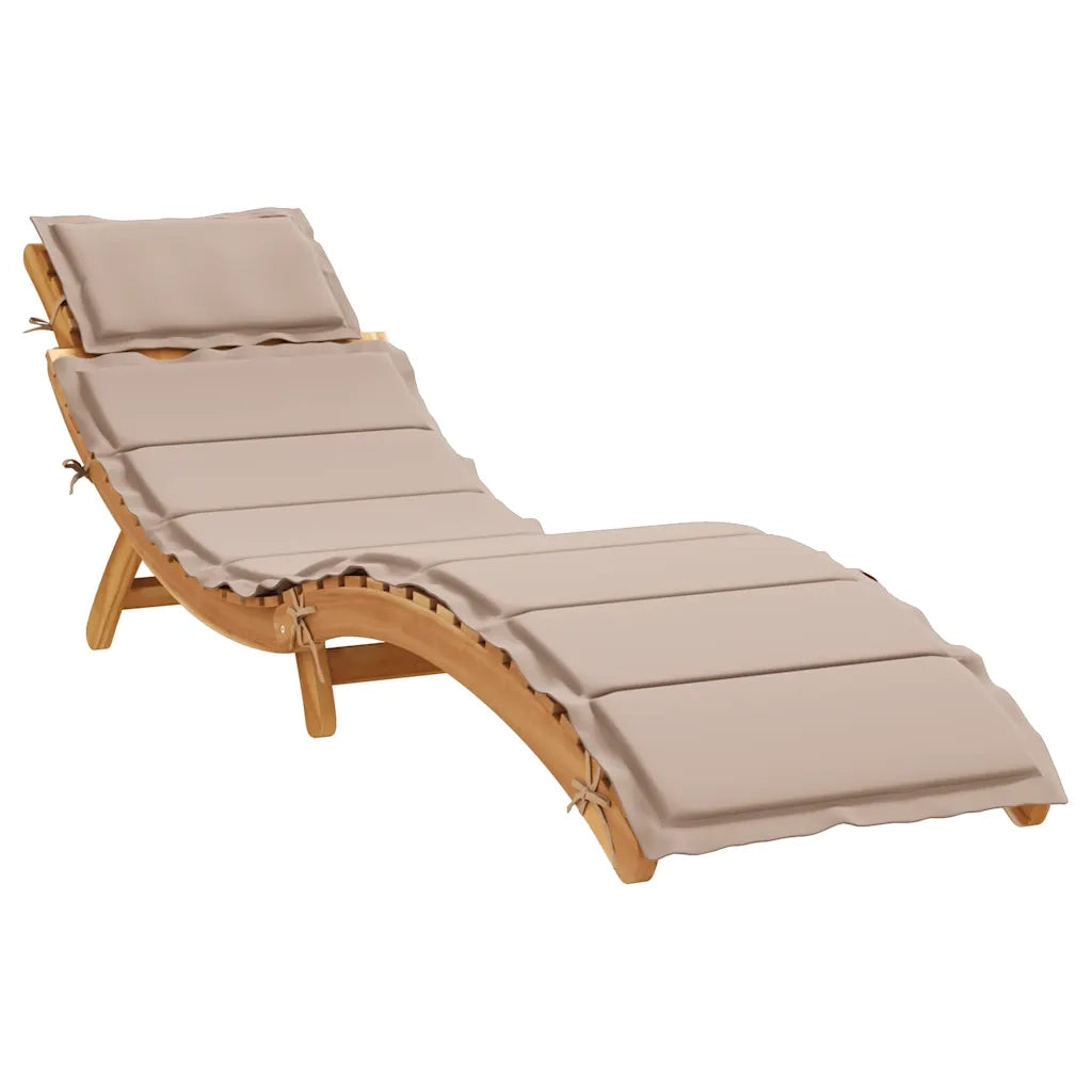 Lettini PrendiLettino sole | Sdraio da giardino | Lettino da sole con Cuscini 2 pz Legno Massello di Acacia